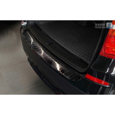 Накладка на задний бампер (черная) BMW X3 F25 (2010-2014) бренд – Avisa главное фото